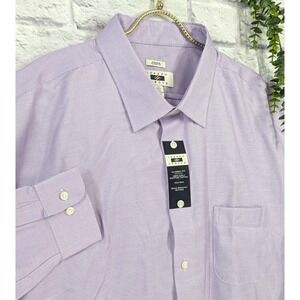 NWT LAVENDER🚨Joseph Abboud Shirt Mens20 36/37 Big Tall Long Sleeve Button Class
